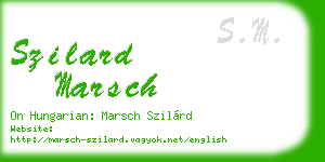 szilard marsch business card
